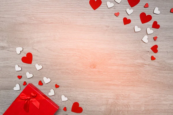 Láska Sváteční Pozdrav Koncept Pozadí Symbol Lásky Srdeční Výzdoba Místo — Stock fotografie