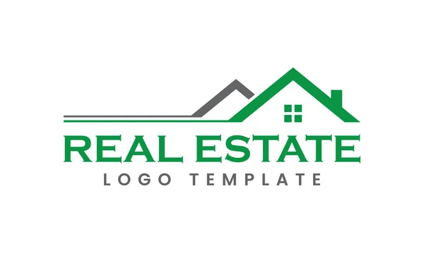 Real Estate Agents Roofing Renovation Mortgage Architect Vector Logo Template — Stock Vector