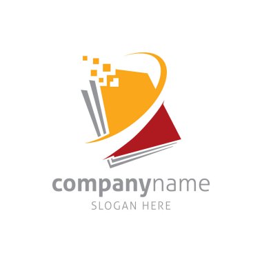 Belge Veri İşleme Vektörü Logo Şablonu