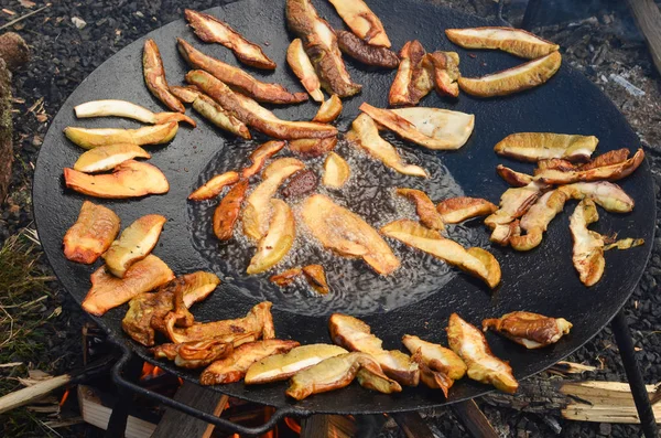 Arrosto pieno di Porcini pronti per servire — Foto Stock