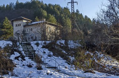 Eski tarihi yapılar/Mimariler ve merdiven Köyü Pancharevo ile geleneksel ev