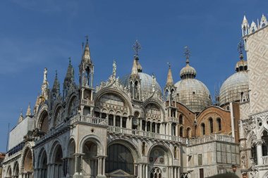 Parçası güzellik Saint Mark's Bazilikası'nın ve Doge Sarayı'nda San Marco Meydanı veya piazza Venezia, Venedik, İtalya