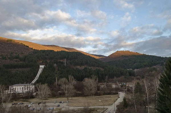Vista Central Hidroeléctrica Más Antigua Desde Distancia Pueblo Pancharevo Bulgaria — Foto de Stock