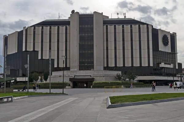 Sofia Bulgária Outubro 2019 Fachada Palácio Nacional Cultura Marco Arquitetônico — Fotografia de Stock