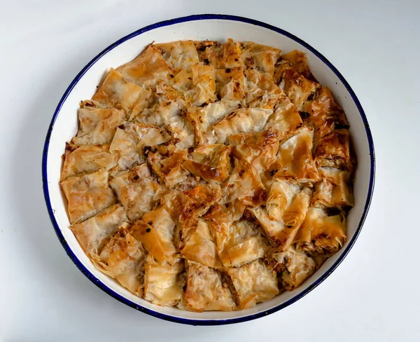 Traditional Bulgarian Pumpkin Pastry Banitza Strudel Tikvenik Baked Sofia Bulgaria — Stock Photo, Image