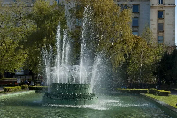 Sofia Bulgaria April 2011 Old Fountain Front Central Mineral Bath — Stock Photo, Image