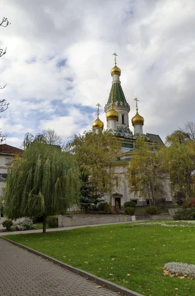 Sofie Bulharsko Listopadu 2019 Ruský Ortodoxní Kostel Mikuláše Zázračníka Zázračníka — Stock fotografie