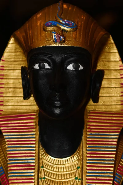 Velha Cabeça Escultura Egípcia Faraó — Fotografia de Stock