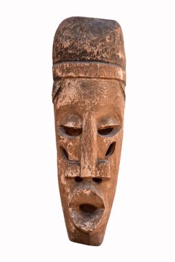 İzole edilmiş Mısır Tahta Heykeli.