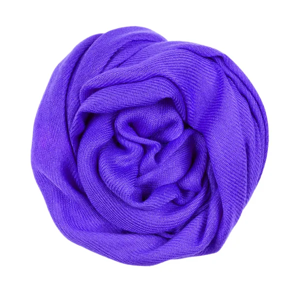 Foulard en laine violette isolé sur fond blanc . — Photo