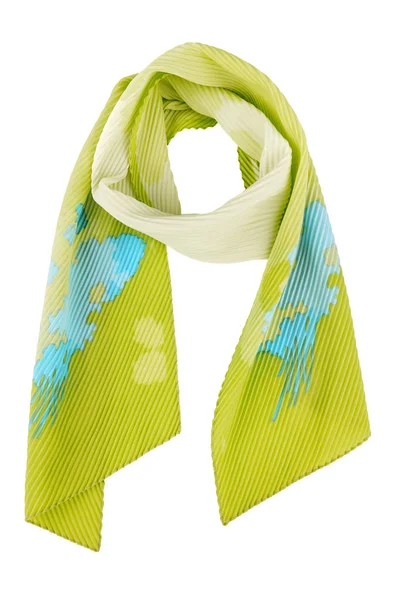 Yellow silk scarf isolated on white background. — Stock Photo, Image