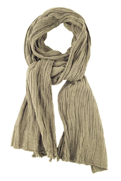 Sciarpa di lana grigia isolata su sfondo bianco . — Foto Stock