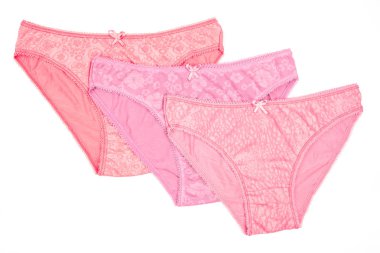 Beyaz arka plan üzerinde izole kadın Pamuk külot çiçekli.