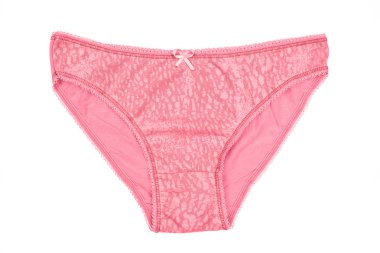 Beyaz arka plan üzerinde izole kadın Pamuk külot çiçekli.