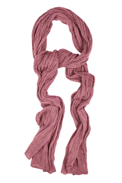 Sciarpa di lana viola isolata su sfondo bianco . — Foto Stock