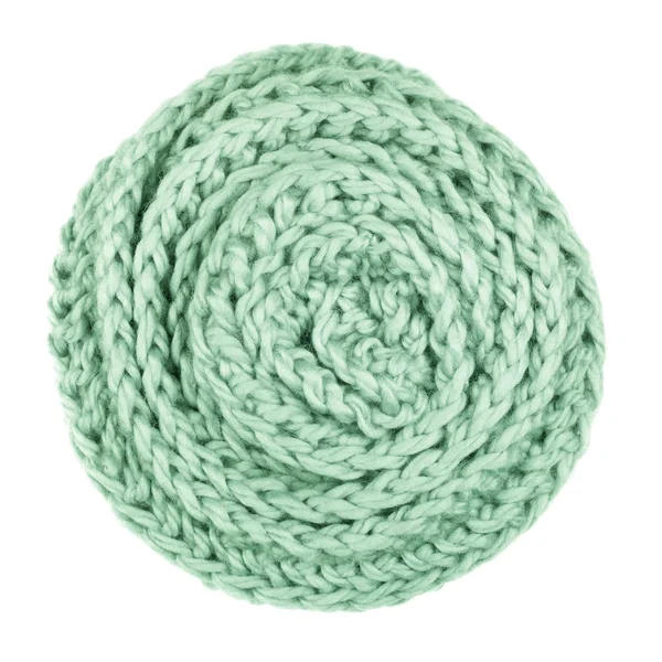 绿色的羊毛围巾上孤立的白色背景. — 图库照片