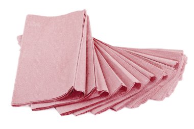 Beyaz arka plan üzerinde izole kağıt havlu.