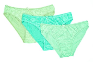 Beyaz arka plan üzerinde izole kadın Pamuk külot çiçekli.