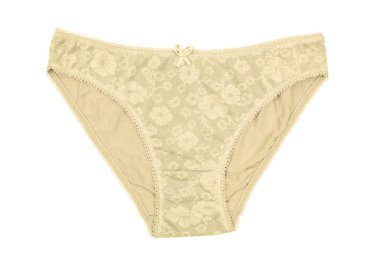 Beyaz arka plan üzerinde izole kadın Pamuk külot çiçekli.