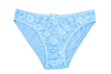 Beyaz arka plan üzerinde izole kadın Pamuk külot çiçekli.