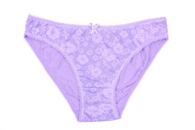 Beyaz arka plan üzerinde izole kadın Pamuk külot çiçekli.