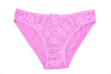 Beyaz arka plan üzerinde izole kadın Pamuk külot çiçekli.