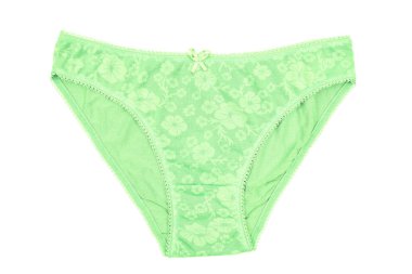 Beyaz arka plan üzerinde izole kadın Pamuk külot çiçekli.