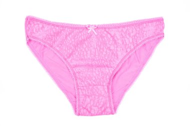 Beyaz arka plan üzerinde izole kadın Pamuk külot çiçekli.