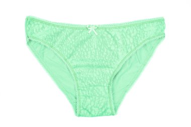 Beyaz arka plan üzerinde izole kadın Pamuk külot çiçekli.