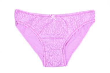 Beyaz arka plan üzerinde izole kadın Pamuk külot çiçekli.