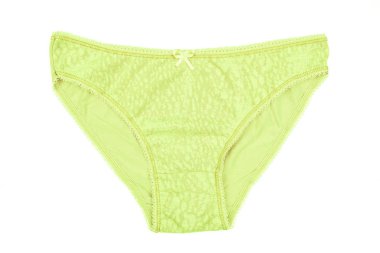 Beyaz arka plan üzerinde izole kadın Pamuk külot çiçekli.