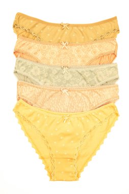 Beyaz arka plan üzerinde izole kadın Pamuk külot çiçekli.