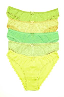 Beyaz arka plan üzerinde izole kadın Pamuk külot çiçekli.