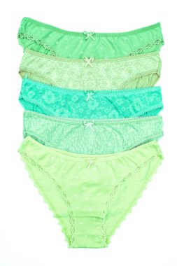 Beyaz arka plan üzerinde izole kadın Pamuk külot çiçekli.