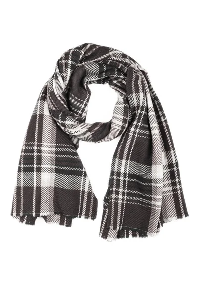 Gri yün eşarp izole üzerinde beyaz arka plan.