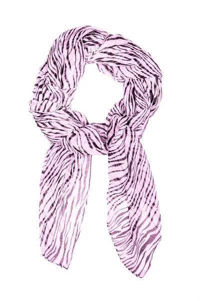 Lilac silk scarf isolated on white background. — Stock Photo, Image
