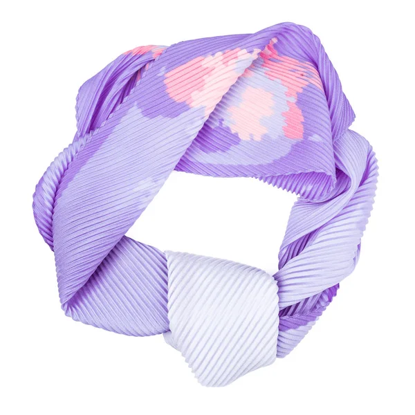 Cachecol de seda lilás isolado sobre fundo branco . — Fotografia de Stock