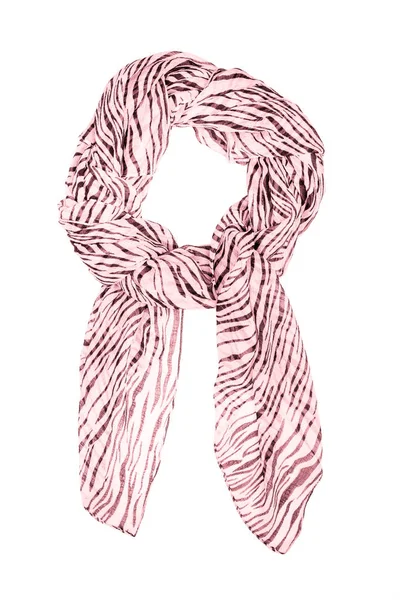 Lenço de seda rosa isolado no fundo branco . — Fotografia de Stock