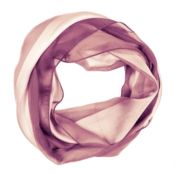 Pink silk scarf isolated on white background. — Stock Photo, Image