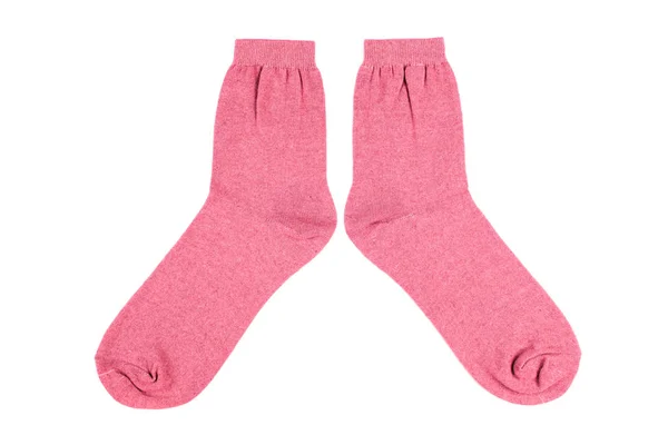 Ponožky vyrobené z bavlny, izolované na bílém pozadí. — Stock fotografie