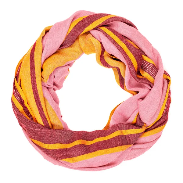 Pink silk scarf isolated on white background. — Stock Photo, Image
