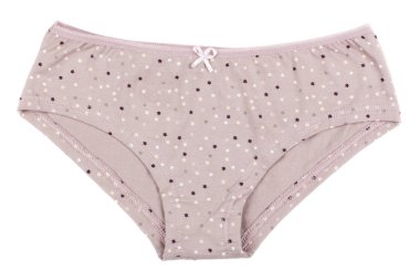 Beyaz arka plan üzerinde izole kadın Pamuk külot çiçekli.