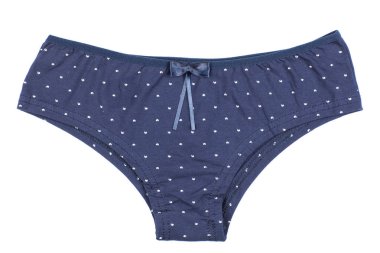 Beyaz arka plan üzerinde izole kadın Pamuk külot çiçekli.