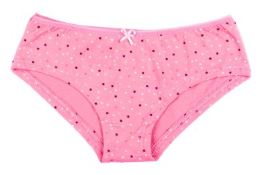 Beyaz arka plan üzerinde izole kadın Pamuk külot çiçekli.