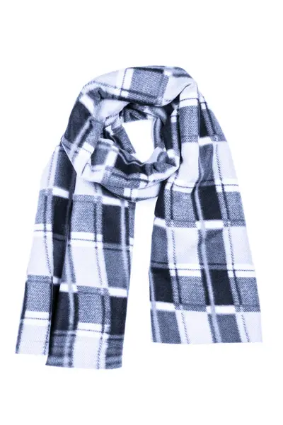 Bufanda de lana azul aislada sobre fondo blanco . —  Fotos de Stock
