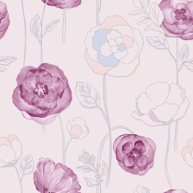 Yinelenen çiçek seamless modeli 