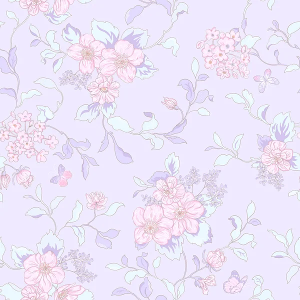 Vivid repeating floral background — Stock Photo, Image