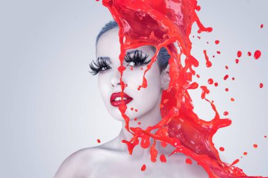 yaratıcı moda kadın portre