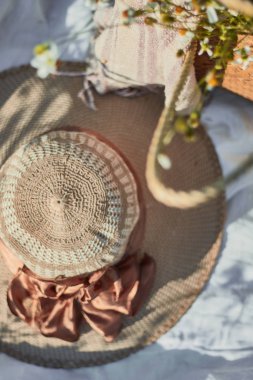 Çimlerin üzerinde yaz pikniği