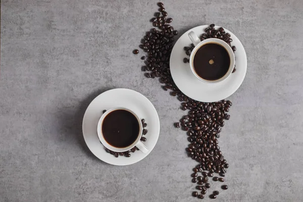 Tampilan puncak cangkir kopi di latar belakang — Stok Foto
